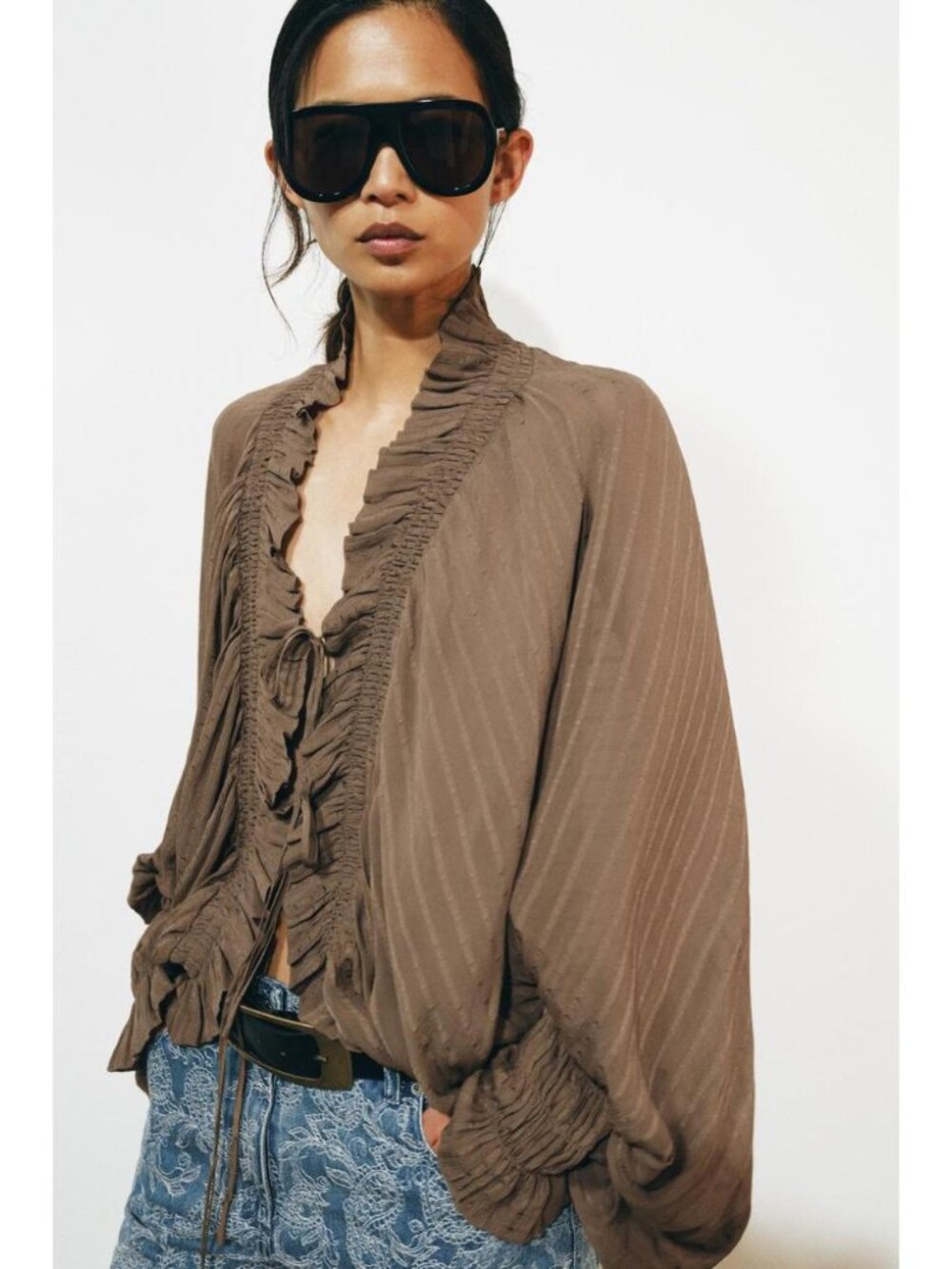 ZARA ZW COLLECTION RUCHED BLOUSE 2488/202/700